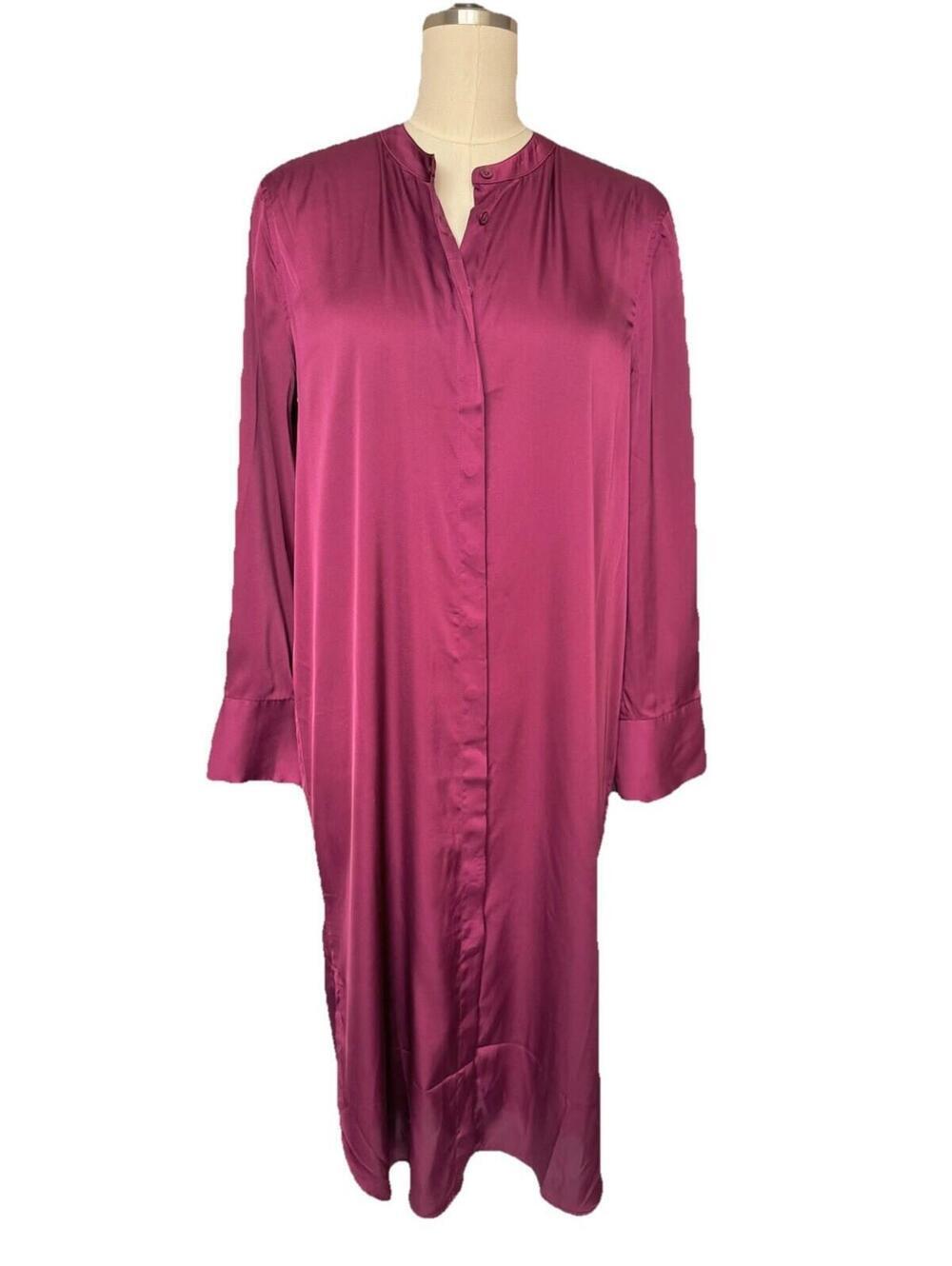 Banana Republic Long Shirt Dress Duster Cardigan Long sleeve Purple Sz M